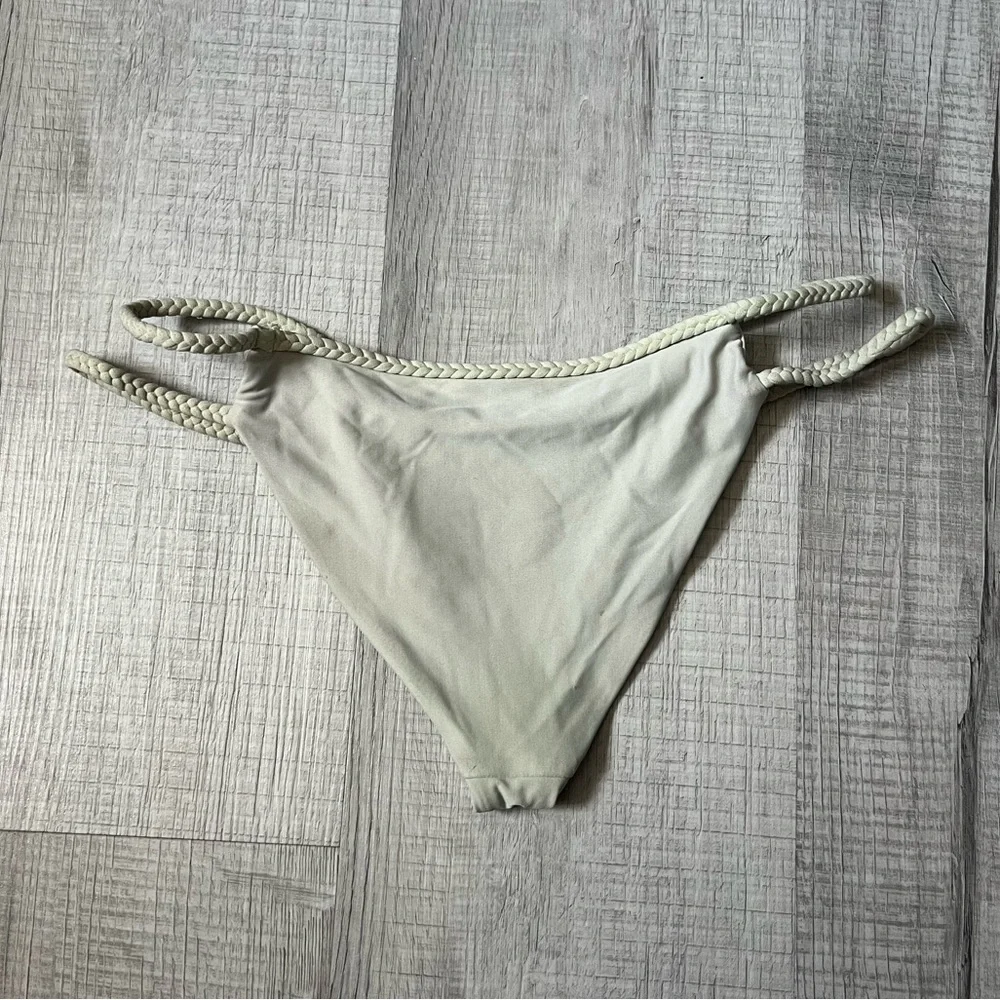 FRANKIE’S BIKINIS Women's Swim Bottom Green Sage Large